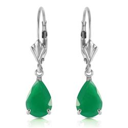 ALARRI 2 CTW 14K Solid White Gold Rivalry Emerald Earrings