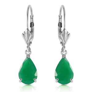 ALARRI 2 CTW 14K Solid White Gold Rivalry Emerald Earrings