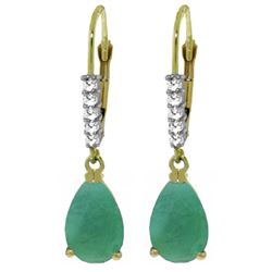 ALARRI 2.15 Carat 14K Solid Gold Violeta Emerald Diamond Earrings