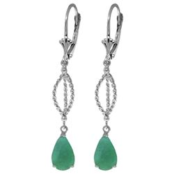 ALARRI 2 Carat 14K Solid White Gold Fulfilled Vows Emerald Earrings