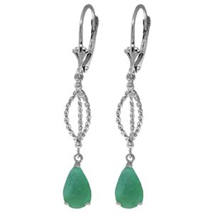 ALARRI 2 Carat 14K Solid White Gold Fulfilled Vows Emerald Earrings