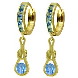 ALARRI 2.5 Carat 14K Solid Gold Love Knot Blue Topaz Earrings