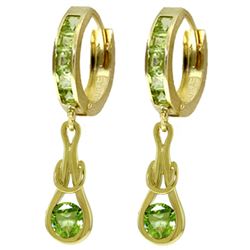 ALARRI 2.3 CTW 14K Solid Gold Love Knot Peridot Earrings