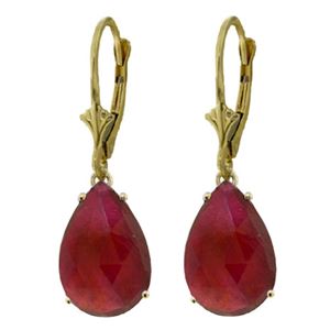 ALARRI 10 CTW 14K Solid Gold Carolina Ruby Earrings