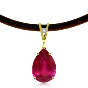 ALARRI 5.01 Carat 14K Solid Gold Magnitude Ruby Diamond Necklace