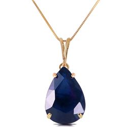 ALARRI 4.65 Carat 14K Solid Gold Sensual Inspiration Sapphire Necklace