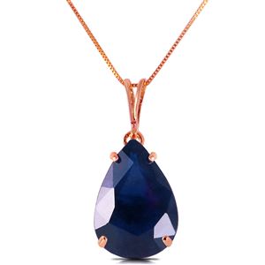 ALARRI 4.65 CTW 14K Solid Rose Gold Teardrop Sapphire Necklace