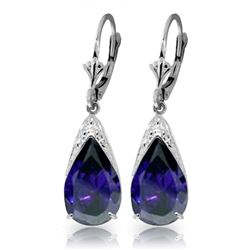 ALARRI 9.3 Carat 14K Solid White Gold Take The Initiative Sapphire Earrings