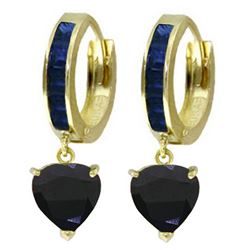 ALARRI 3.95 CTW 14K Solid Gold Sicily Sapphire Earrings