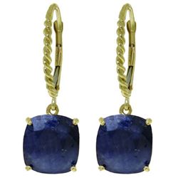 ALARRI 9.66 Carat 14K Solid Gold Mediterranean Isle Sapphire Earrings