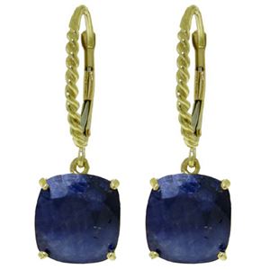 ALARRI 9.66 Carat 14K Solid Gold Mediterranean Isle Sapphire Earrings