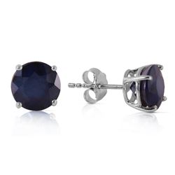 ALARRI 3.3 Carat 14K Solid White Gold Life's Instructions Sapphire Earrings