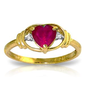 ALARRI 1.01 Carat 14K Solid Gold Woman Of Substance Ruby Diamond Ring