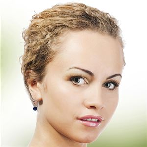 ALARRI 14K Solid Rose Gold Leverback Earrings w/ Sapphires