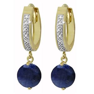 ALARRI 3.33 Carat 14K Solid Gold Organza Sapphire Diamond Earrings