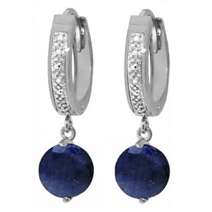 ALARRI 3.33 Carat 14K Solid White Gold Despite The Demands Sapphire Diamond Earrings