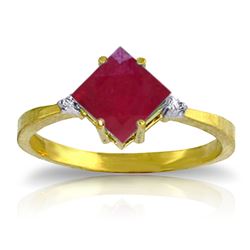ALARRI 1.46 CTW 14K Solid Gold My Fire Inside Ruby Diamond Ring