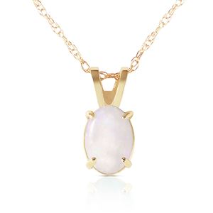 ALARRI 0.45 Carat 14K Solid Gold Floating In Clowds Opal Necklace