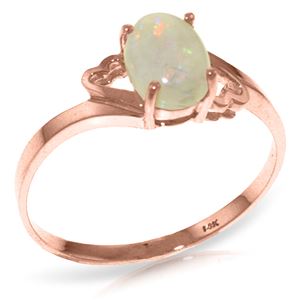 ALARRI 0.45 Carat 14K Solid Rose Gold Ring Natural Opal