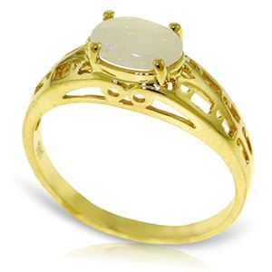 ALARRI 0.45 Carat 14K Solid Gold Filigree Ring Natural Opal
