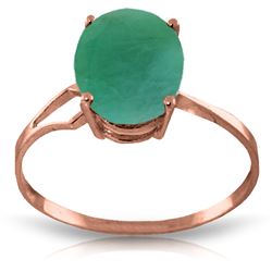 ALARRI 2.9 Carat 14K Solid Rose Gold Opulence Emerald Ring