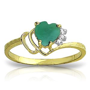 ALARRI 1.02 Carat 14K Solid Gold Spain Calling Emerald Diamond Ring