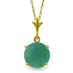 ALARRI 1.65 Carat 14K Solid Gold You Are Enchanting Emerald Necklace