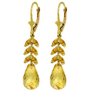 ALARRI 11.2 CTW 14K Solid Gold Rio Citrine Earrings