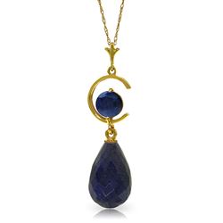 ALARRI 9.3 CTW 14K Solid Gold Fascination Sapphire Necklace