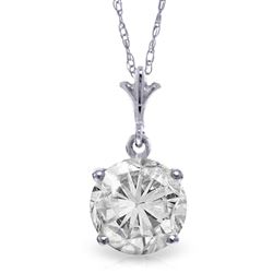 ALARRI 2.38 CTW 14K Solid White Gold Necklace Cubic Zirconia