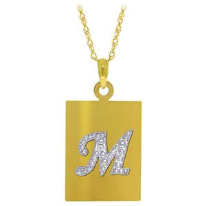 ALARRI 0.01 CTW 14K Solid Gold Initial Necklace Diamond