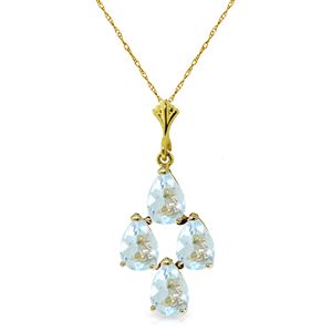 ALARRI 1.95 CTW 14K Solid Gold Surprise Me Aquamarine Necklace