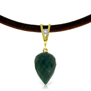 ALARRI 13.01 CTW 14K Solid Gold Savoire Faire Emerald Necklace