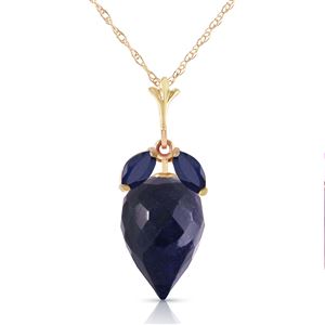 ALARRI 13.4 Carat 14K Solid Gold Bedtime Story Sapphire Necklace
