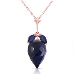 ALARRI 13.4 CTW 14K Solid Rose Gold Desire Sapphire Necklace