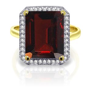 ALARRI 7.7 CTW 14K Solid Gold You Color Me Crazy Garnet Diamond Ring