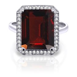 ALARRI 7.7 Carat 14K Solid White Gold Joy To Others Garnet Diamond Ring