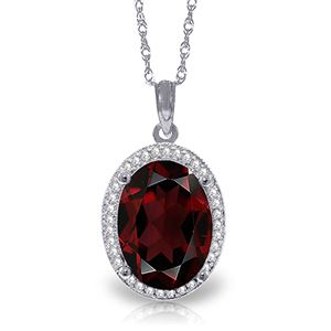 ALARRI 6.23 Carat 14K Solid White Gold Loren Garnet Diamond Necklace