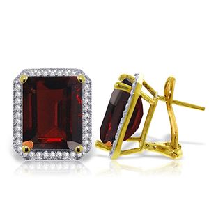 ALARRI 15.4 Carat 14K Solid Gold Isabella Garnet Diamond Earrings