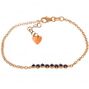 ALARRI 1.55 CTW 14K Solid Rose Gold Bracelet Natural Sapphire