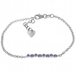 ALARRI 1.55 Carat 14K Solid White Gold Bracelet Natural Tanzanite