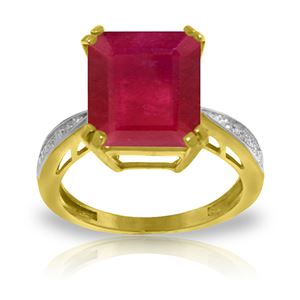 ALARRI 7.27 Carat 14K Solid Gold Ring Natural Diamond Ruby