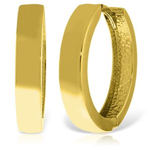 ALARRI 14K Solid Gold 19.00 mm Diameter Hoop Huggie Earrings