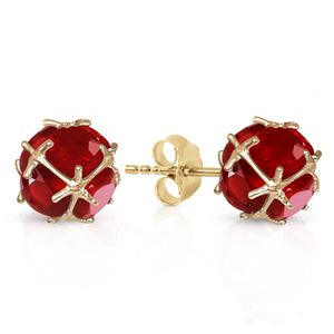 ALARRI 14K Solid Gold Stud Earrings w/ Natural Rubies