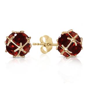 ALARRI 14K Solid Gold Stud Earrings w/ Natural Garnets