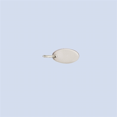 Sterling Silver Tag - Oval w/ring