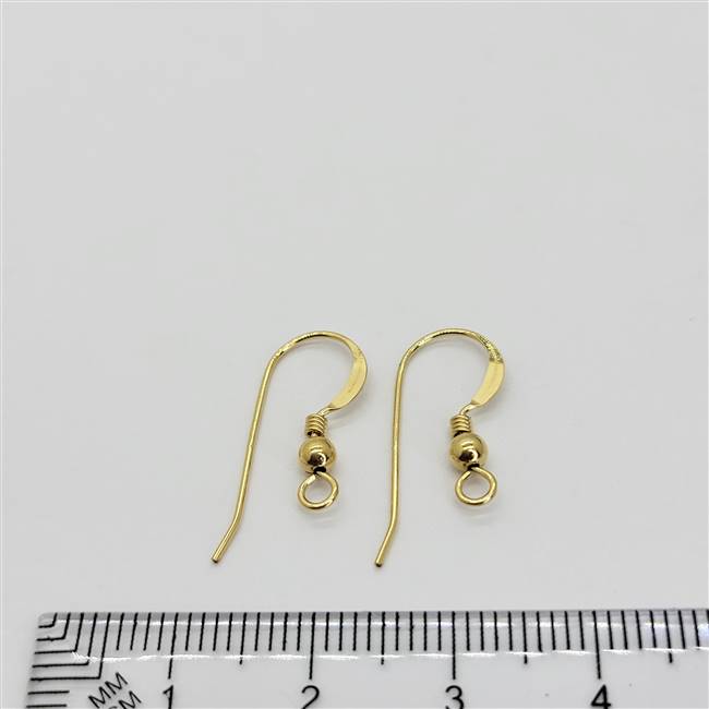 14k Gold Filled Earwire - Ball and Coil #1 22mm