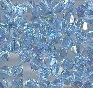 Swarovski 4mm 5301/5328 Bicone - Aquamarine AB Color