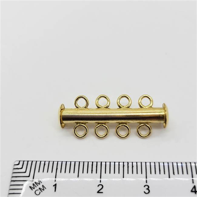 14k Gold Filled Clasp - Tube  4 Strand 26mm