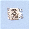 Sterling Silver Filigree - Rectangle Clasp - 3 row